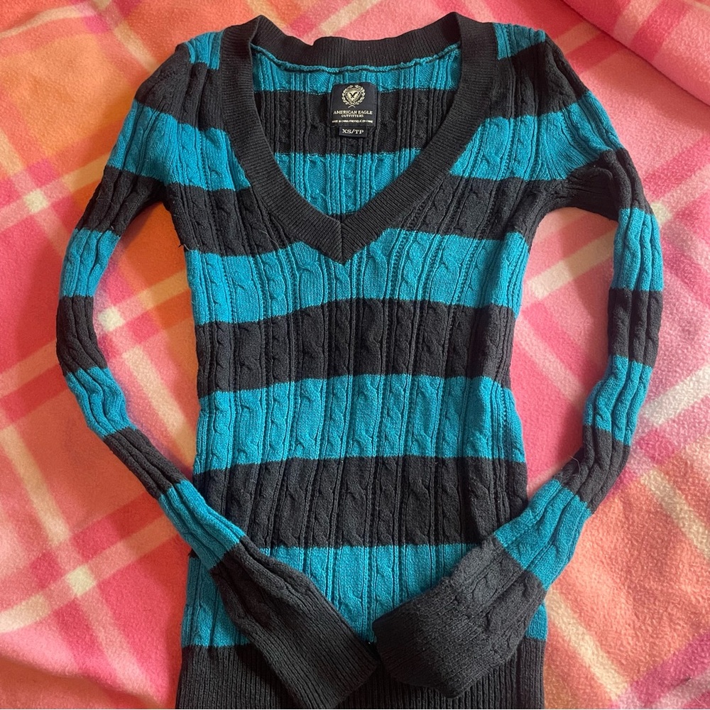 american eagle striped sweater